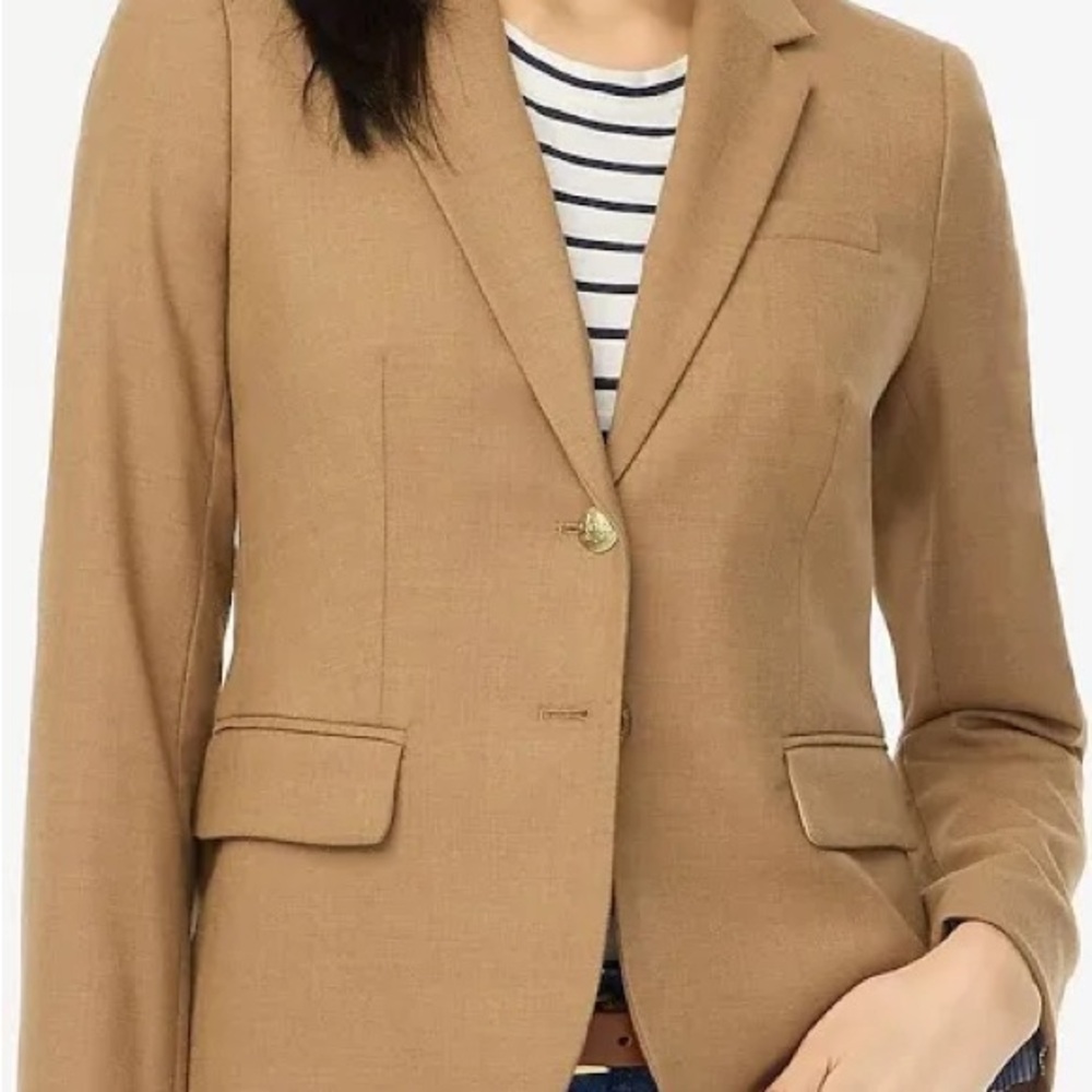 J. Crew Tan schoolboy Blazer Classic Suit Jacket